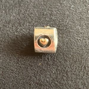 Pandora Charms | Silver and Gold Heart